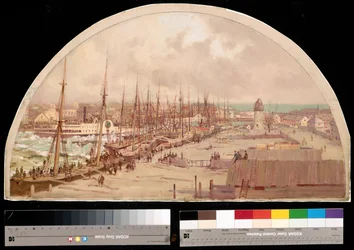 Great Flood in the Chicago River, 1849, 1900